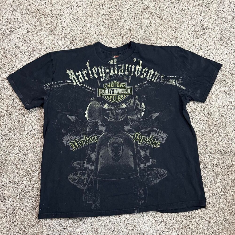 Harley-davidson Men's Black T-shirt